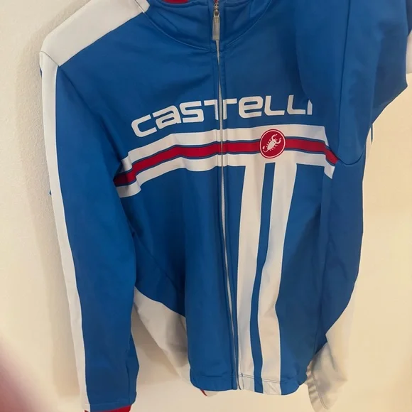Castelli Blue and White Insulated Cycling Jacket - Picture 8 of 10